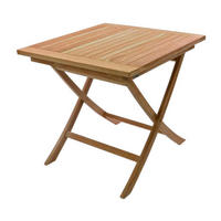 VCM Balkontisch braun Teakholz B/H/T: ca. 80x75x80 cm Balkontisch - braun (80,00/75,00/80,00cm) - VCM