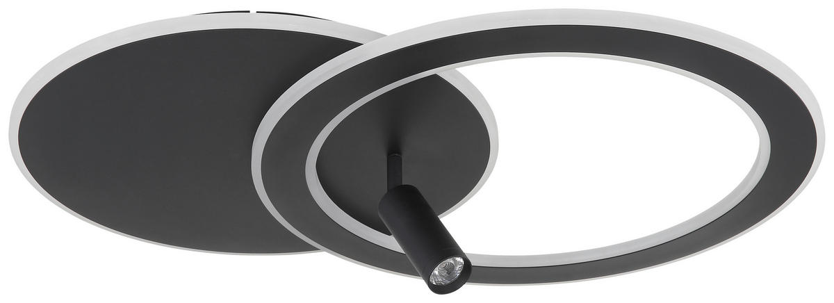 GLOBO Deckenleuchte 67304D1 MARIAN - schwarz/Opal (69,50/49,20/13,50cm) - GLOBO