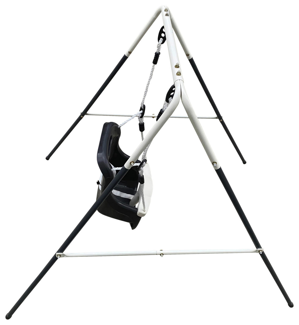 AXI Babyschaukel anthrazit B/H/T: ca. 94x118x146 cm Babyschaukel mit Sitz - creme/anthrazit (94,00/118,00/146,00cm) - AXI