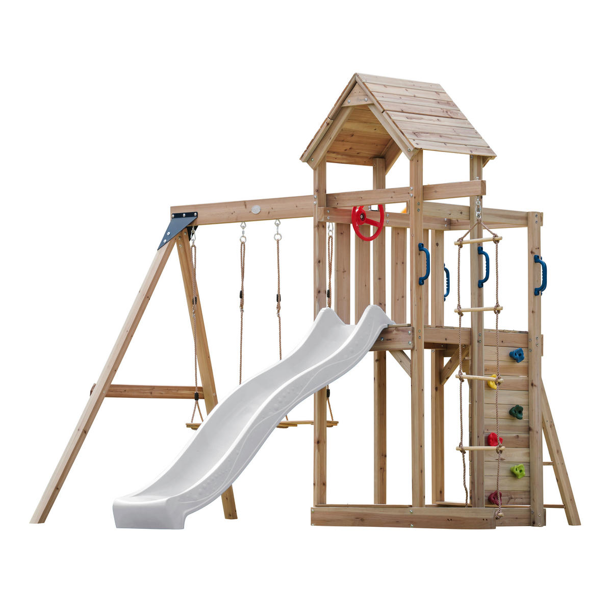 AXI Spielturm Moos braun B/H/L: ca. 342x267x375 cm Moos - braun/weiß (375,00/342,00/267,00cm) - AXI