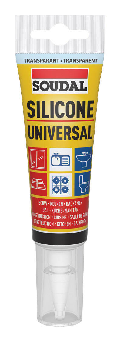 Soudal Silikon transparent ca. 0,08 l Silikon-Universal-Tube 80ml trans. - transparent (80ml) - Soudal