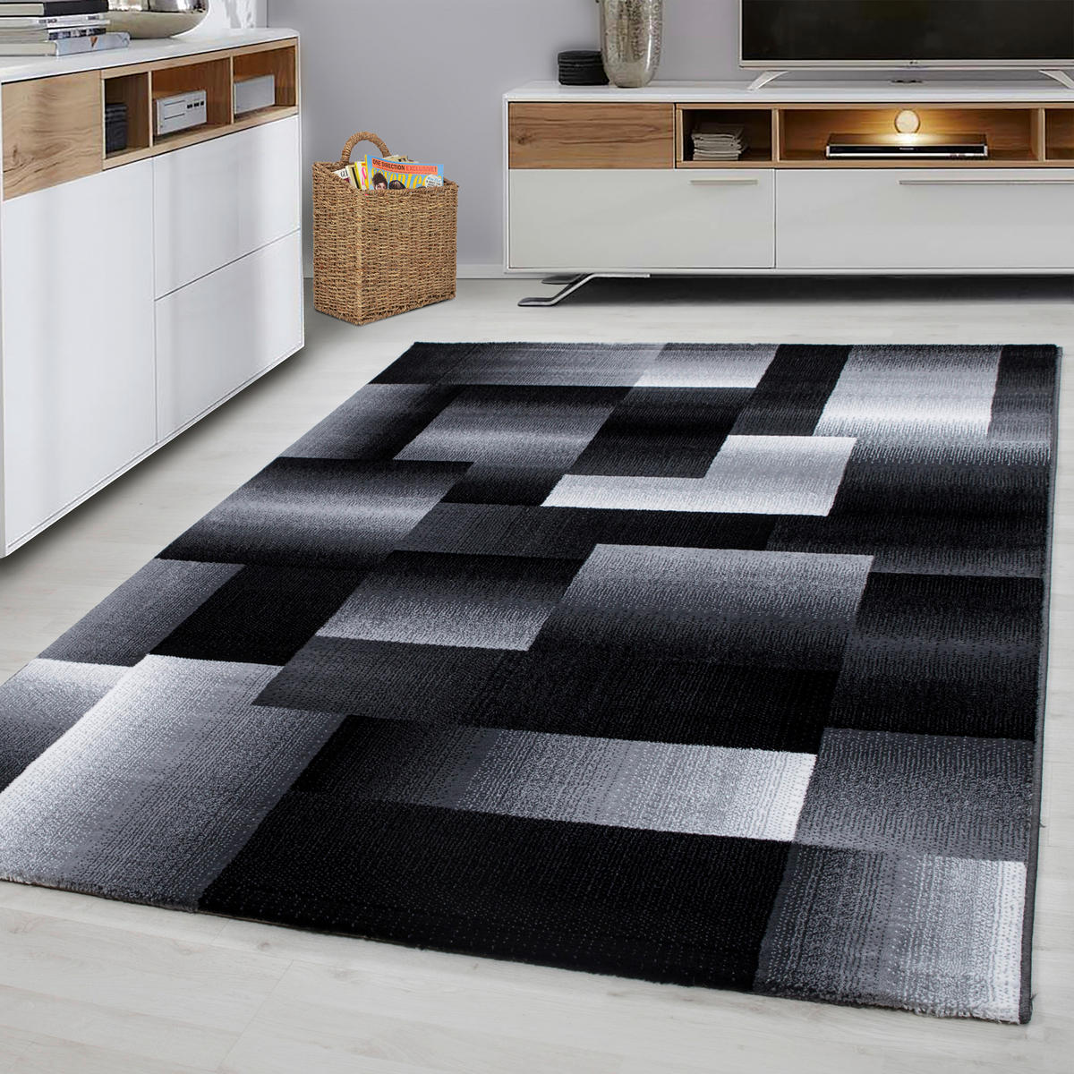 Ayyildiz Teppich MIAMI schwarz B/L: ca. 80x300 cm MIAMI - schwarz (80,00/300,00cm) - Ayyildiz