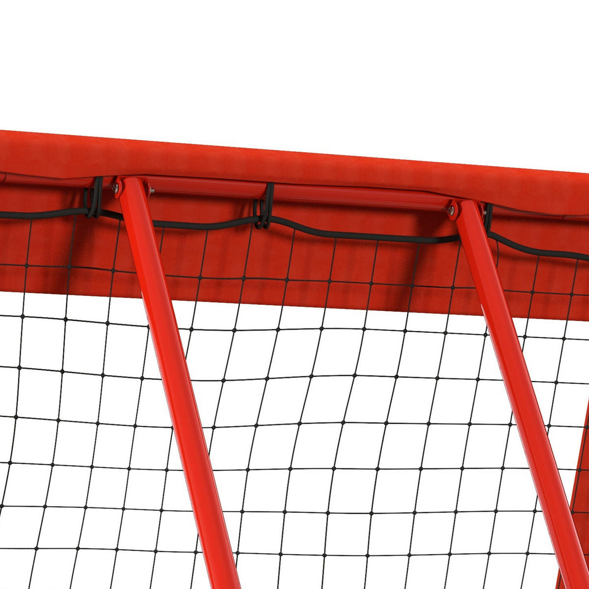 HOMCOM Fußball Rebounder rot Metall B/H/L: ca. 118x120x128 cm Fußball Rebounder - rot (128,00/118,00/120,00cm) - HOMCOM