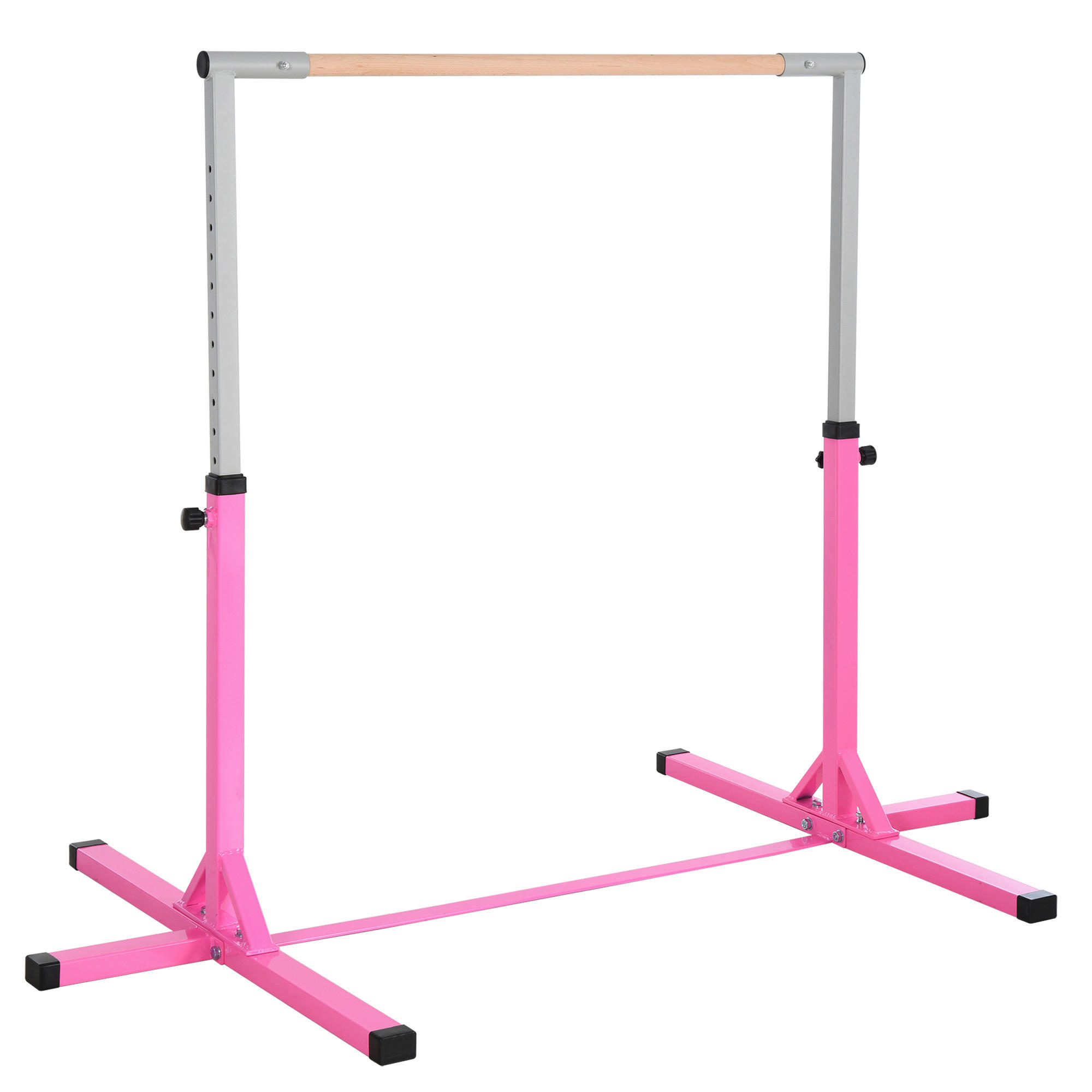 HOMCOM Kinder-Gymnastikstange B/H/L: ca. 121x150x194 cm Kinder-Gymnastikstange - rosa (194,00/121,00/150,00cm) - HOMCOM