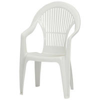 ProGarden Stapelsessel Vega weiß Kunststoff B/H/L: ca. 54x93x57 cm Vega - weiß (57,00/54,00/93,00cm) - ProGarden