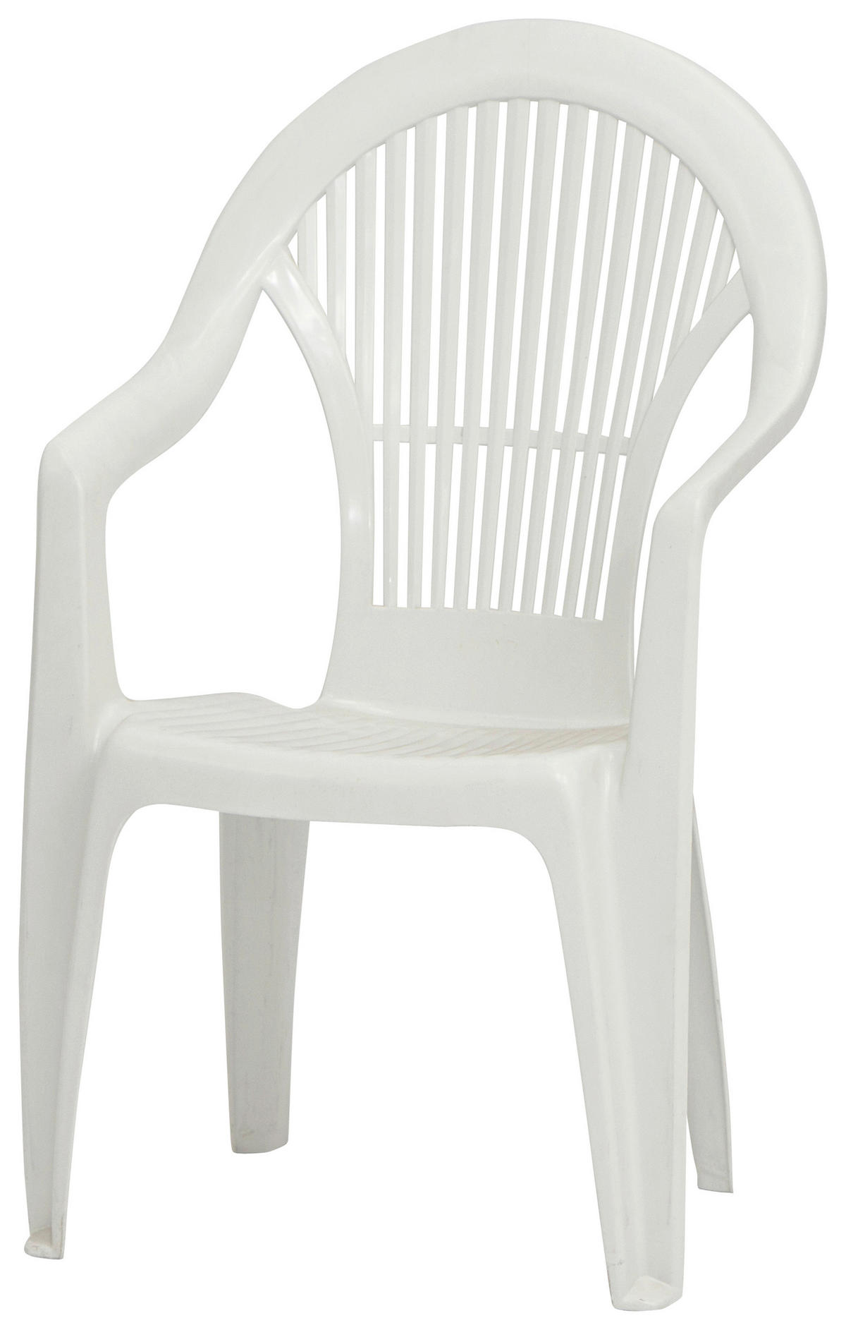 ProGarden Stapelsessel Vega weiß Kunststoff B/H/L: ca. 54x93x57 cm Vega - weiß (57,00/54,00/93,00cm) - ProGarden