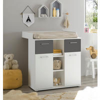 Wickelkommode Alex weiß Graphit B/H/T: ca. 89x101x78 cm Alex - weiß/Graphit (89,00/101,00/78,00cm)