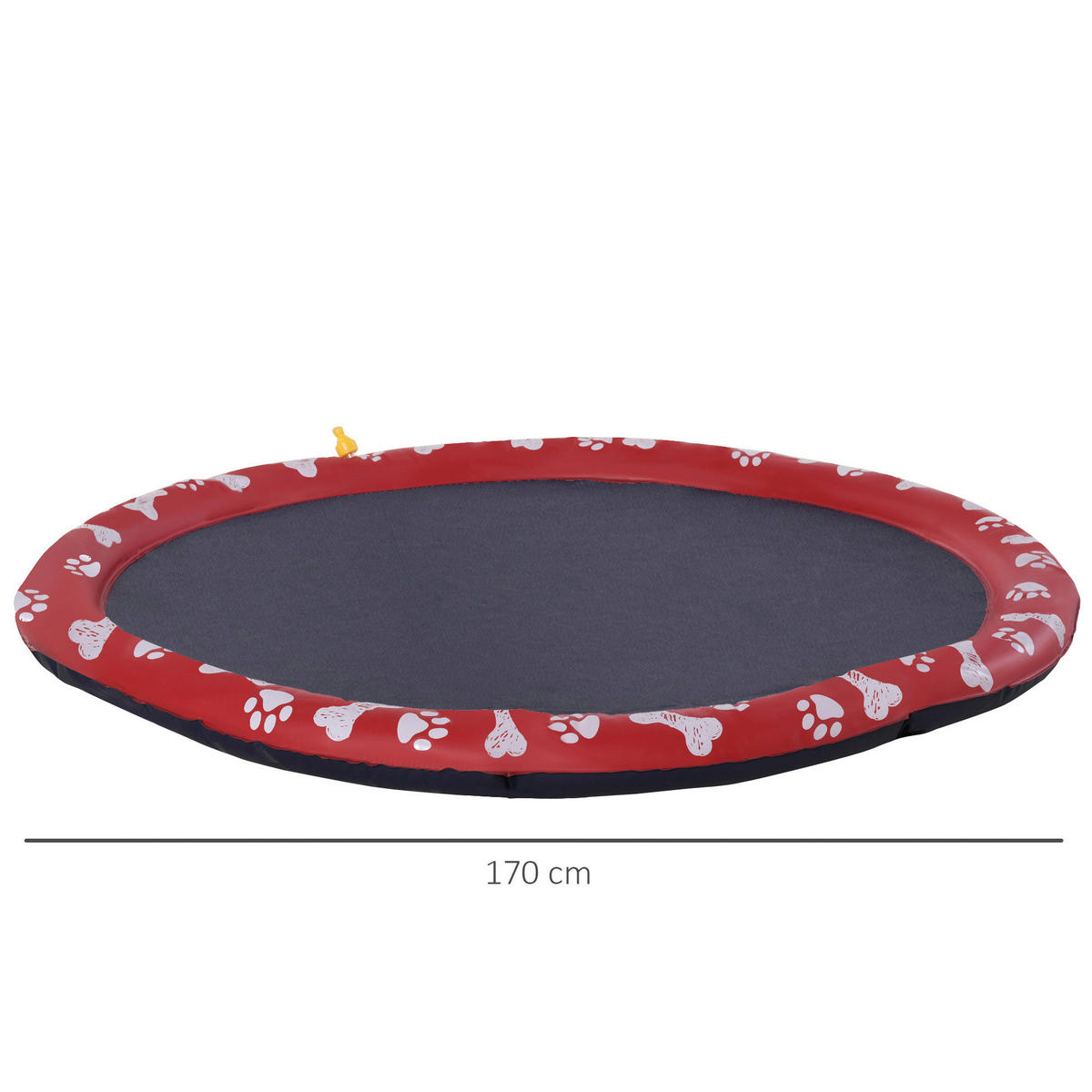 PawHut Hunde-Planschbecken rot Kunststoff B/H/L: ca. 170x1x170 cm Hunde-Planschbecken - rot (170,00/170,00/1,00cm) - PawHut
