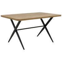 Esstisch Menorca Artisan Oak Nachbildung B/H/T: ca. 140x76x90 cm Menorca - schwarz (140,00/76,00/90,00cm)