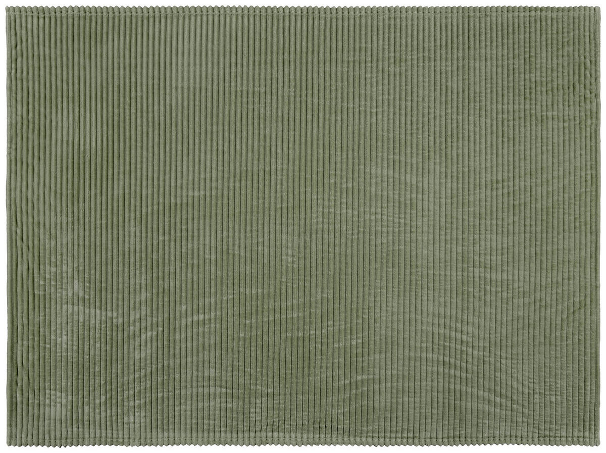 Flanelldecke Cord Cord - grün (140,00/180,00cm) - POCOline