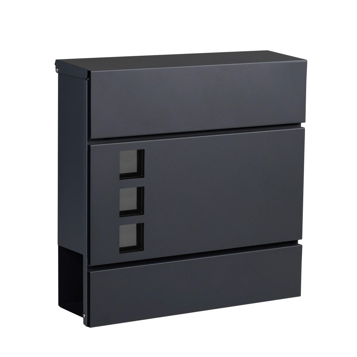 Briefkasten schwarz B/H/L: ca. 15,5x42x42,5 cm Briefkasten - schwarz (42,50/15,50/42,00cm)