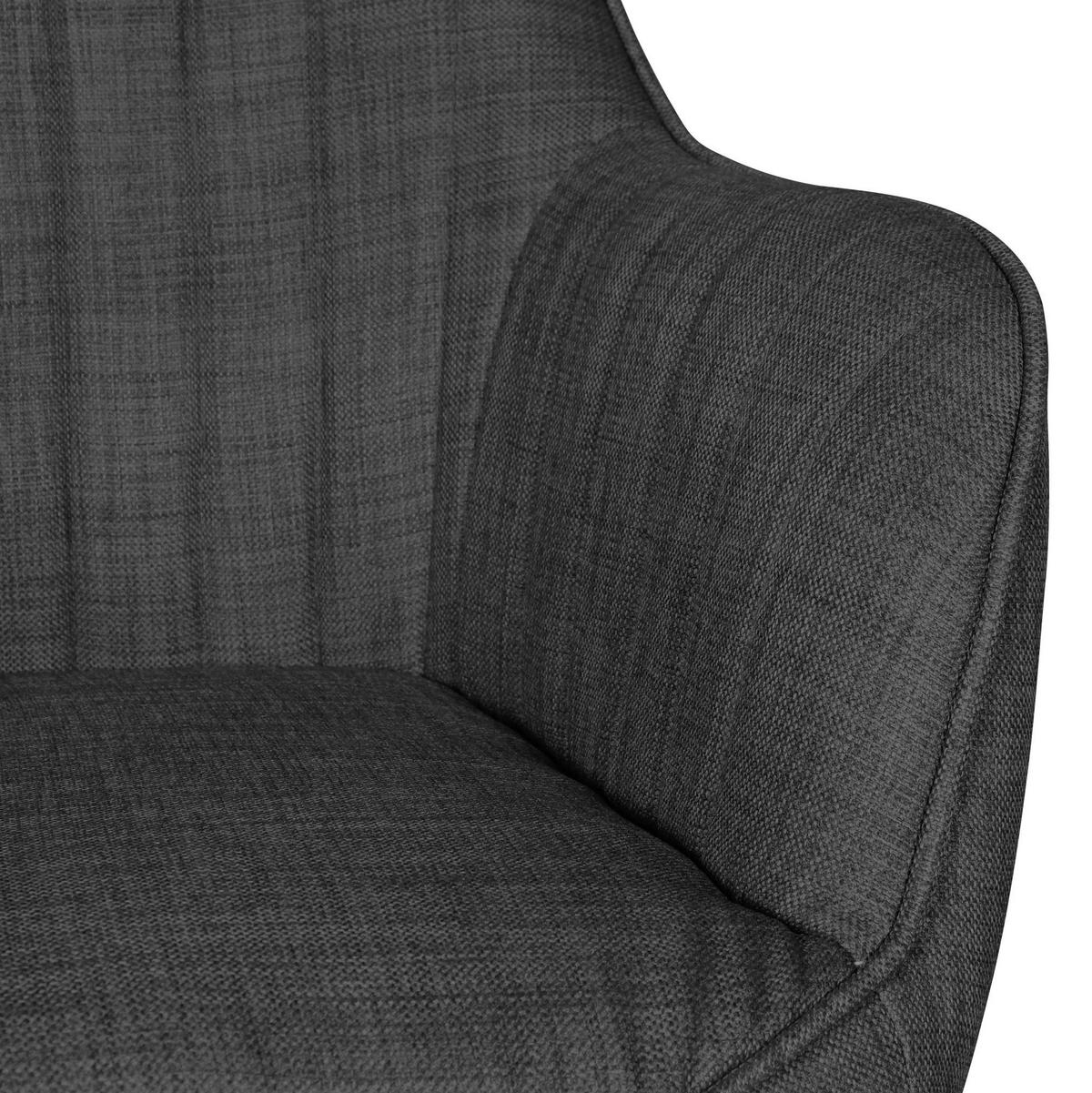 Drehstuhl schwarz Stoff Bürostuhl MIAMI - schwarz (65,00/90,00/65,00cm) - Amstyle