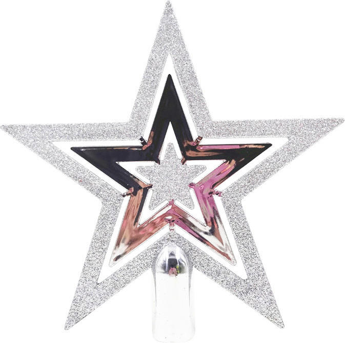 POCOline Baumspitze silber B/H/L: ca. 2x20x30 cm Baumspitze-Stern - silber (30,00/2,00/20,00cm) - POCOline