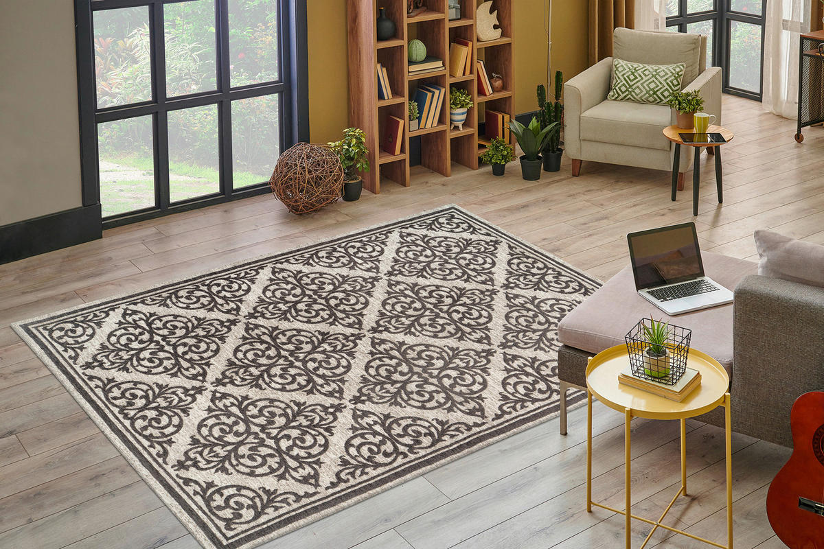Kayoom Flachflorteppich Davis 125 grau B/H/L: ca. 160x1,2x230 cm Davis 125 - grau (230,00/160,00/1,20cm) - Kayoom