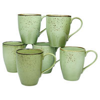 CreaTable Kaffeebecher NATURE COLLECTION grün Steinzeug NATURE COLLECTION - grün - CreaTable
