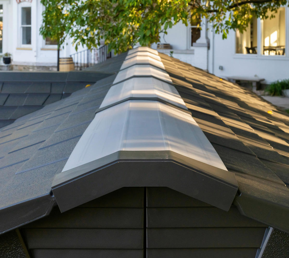 Lifetime Gerätehaus Kentucky grau B/H/L: ca. 427x265x206 cm Kentucky - grau (206,00/427,00/265,00cm) - Lifetime