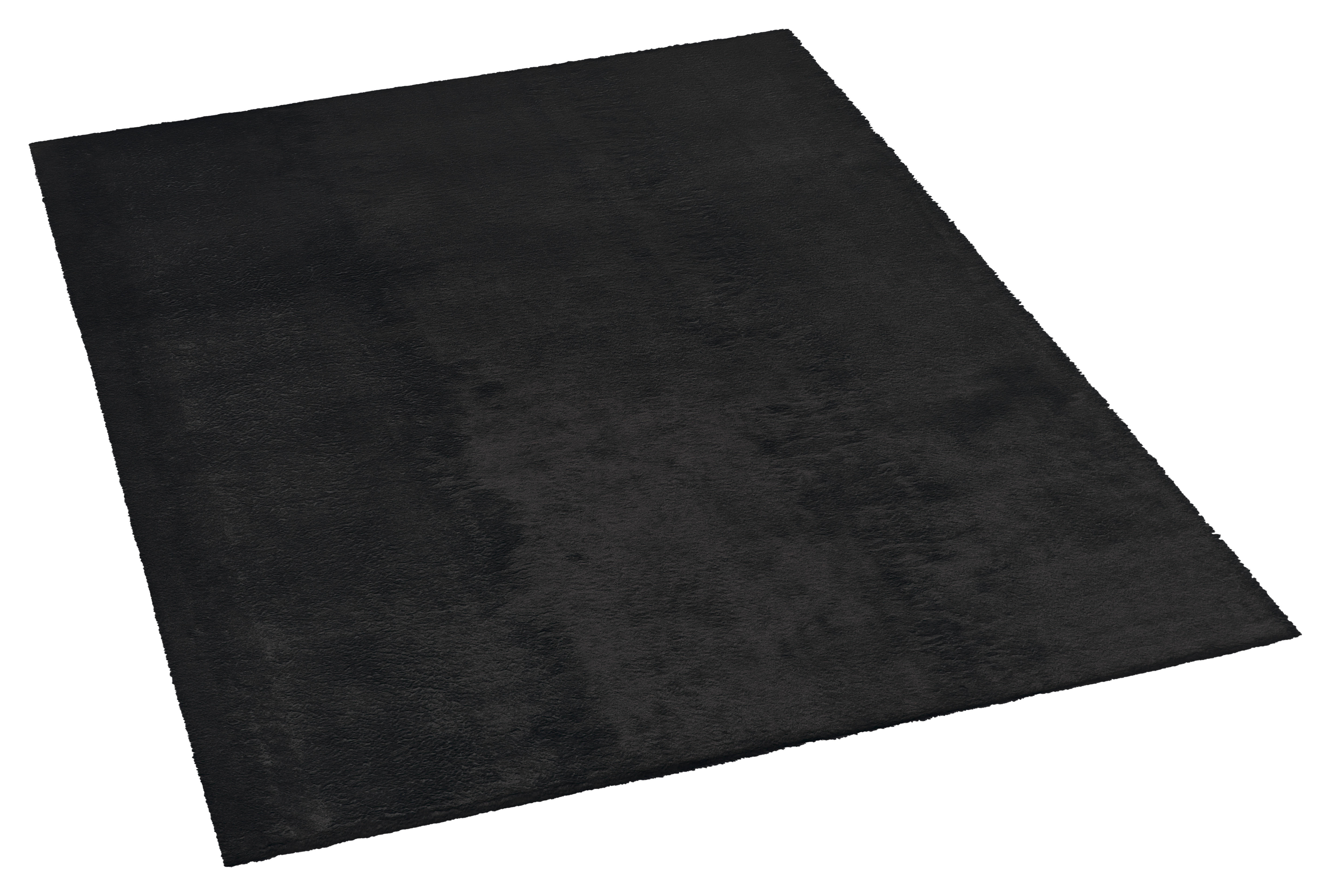 Teppich Fuzzy Eco schwarz B/L: ca. 80x140 cm Fuzzy Eco - schwarz (80,00/140,00cm)