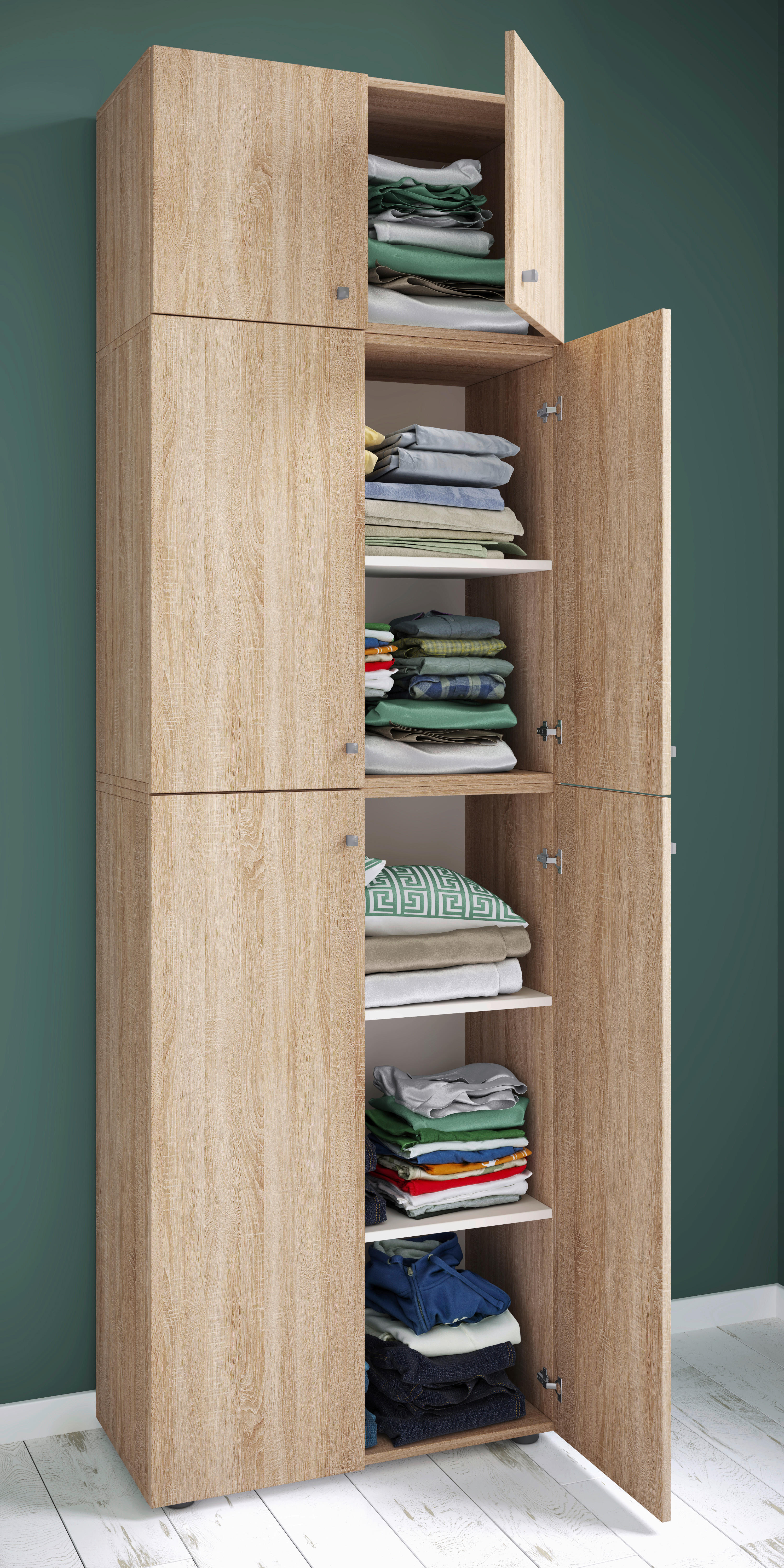 Kleiderschrank Lona Eiche B/H/T: ca. 70x223x39 cm Lona - Eiche (70,00/223,00/39,00cm) - VCM Möbel