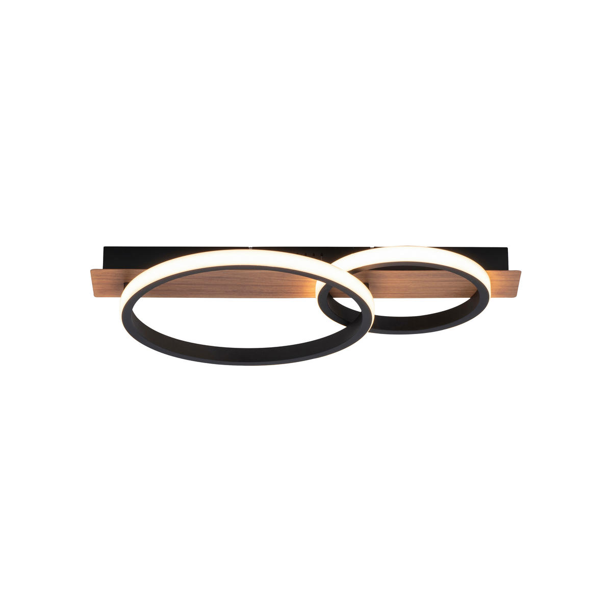 Just Light LED-Deckenleuchte TROOPER 15615-78 schwarz weiß natur Kunststoff Metall B/H/T: ca. 30x8x53 cm 1 Brennstellen TROOPER - weiß/natur (30,00/8,00/53,00cm) - Just Light