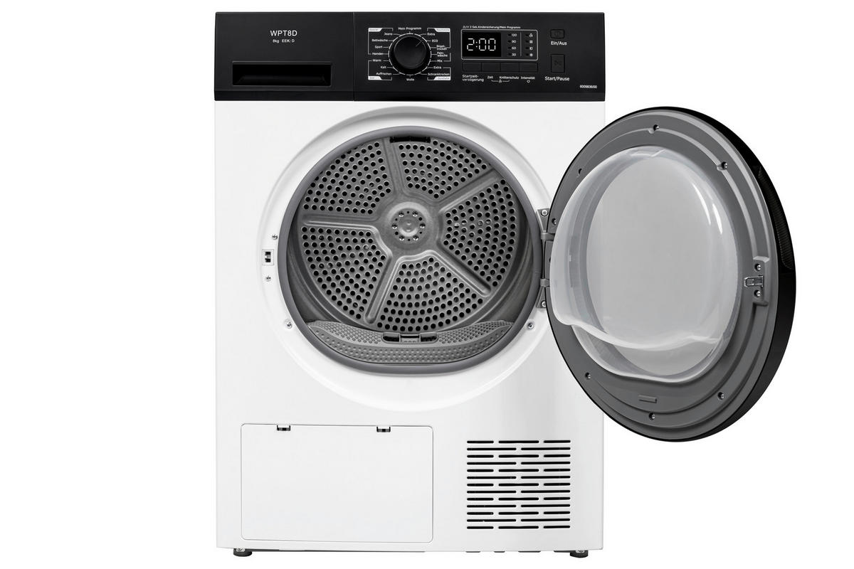 POCOline Wärmepumpentrockner WPT8D weiß B/H/T: ca. 60x85x60 cm ca. 8 kg Wärmepumpentrockner WPT8D - weiß (60,00/85,00/60,00cm) - POCOline