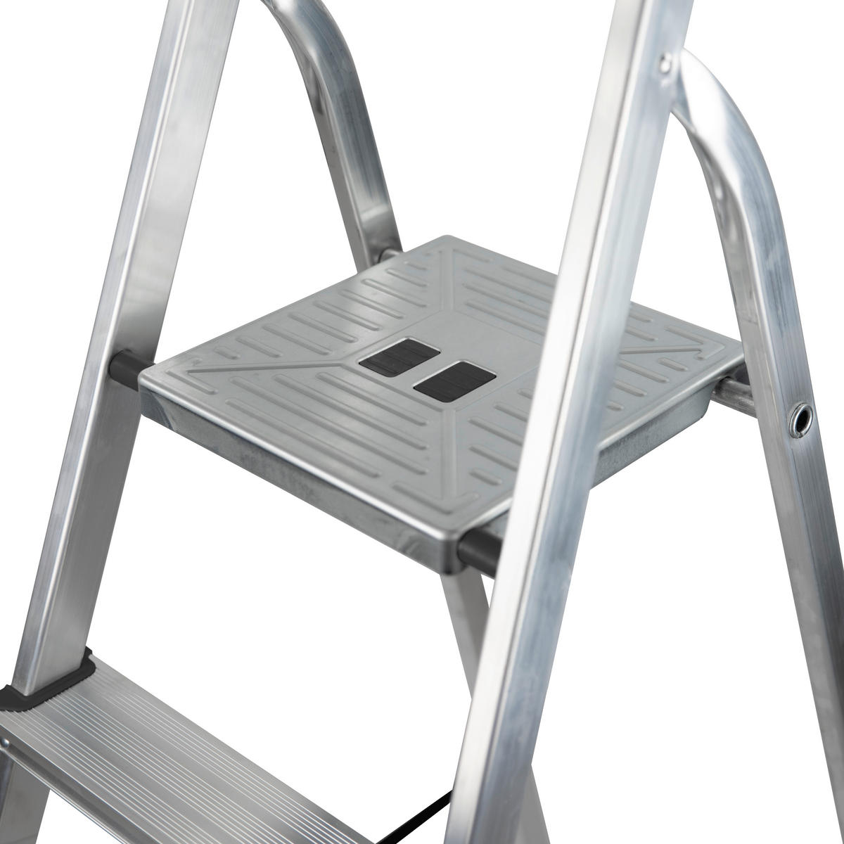 BAYERSYSTEM Haushaltsleiter Aluminium Haushaltsleiter_5_Stufen - silber - BAYERSYSTEM