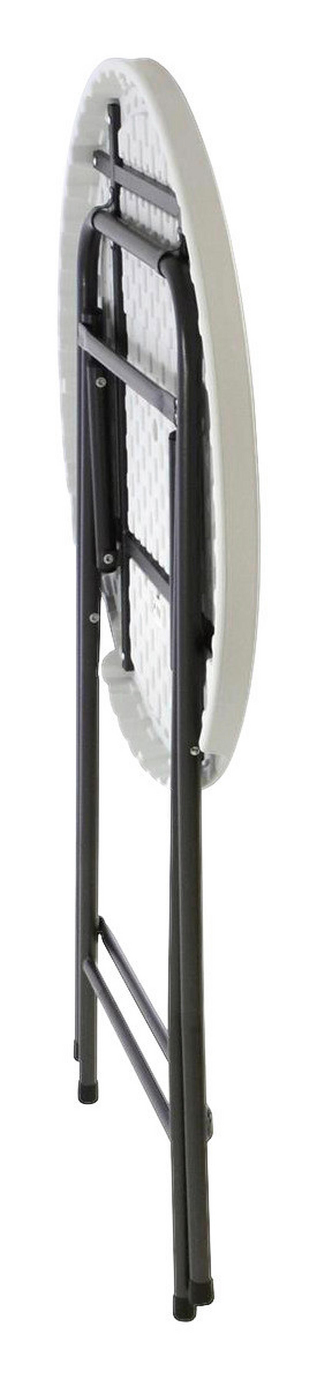 VCM Stehtisch weiß Metall H/D: ca. 110x80 cm Stehtisch_klappbar - weiß (80,00/110,00cm) - VCM