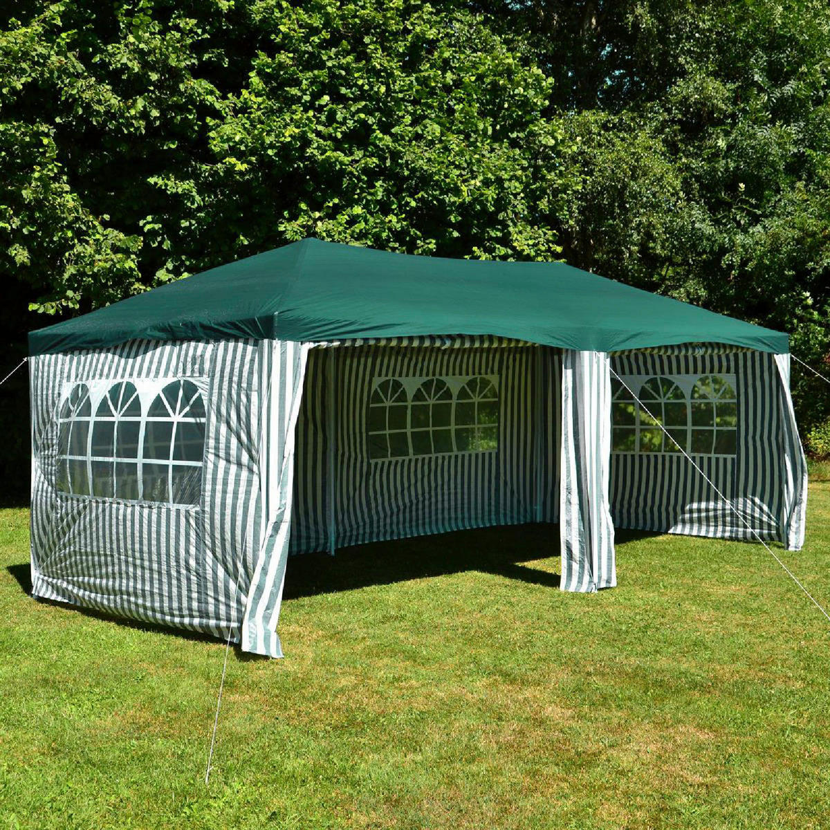VCM Pavillon grün Polyester-Mischgewebe B/H/L: ca. 300x250x600 cm Pavillon - weiß/grün (600,00/300,00/250,00cm) - VCM