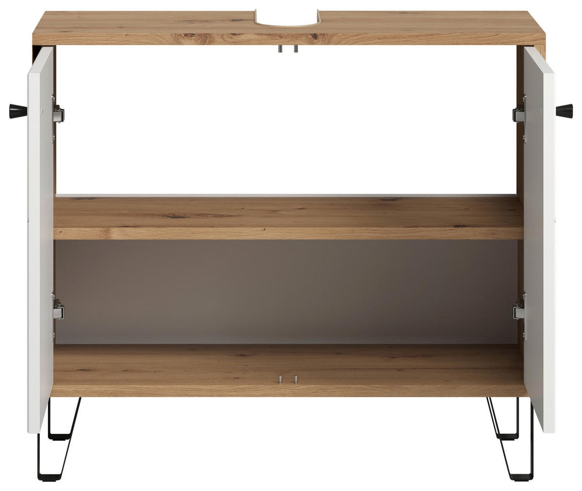 Waschbeckenunterschrank Touch Eiche Artisan Nachbildung weiß matt B/H/T: ca. 69x61x32 cm Touch - Eiche/weiß (69,00/61,00/32,00cm) - Trendteam