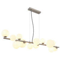 GLOBO Pendelleuchte nickel matt Metall B/H/T: ca. 34,5x120x120 cm G9 13 Brennstellen RIHA - nickel matt (34,50/120,00/120,00cm) - GLOBO
