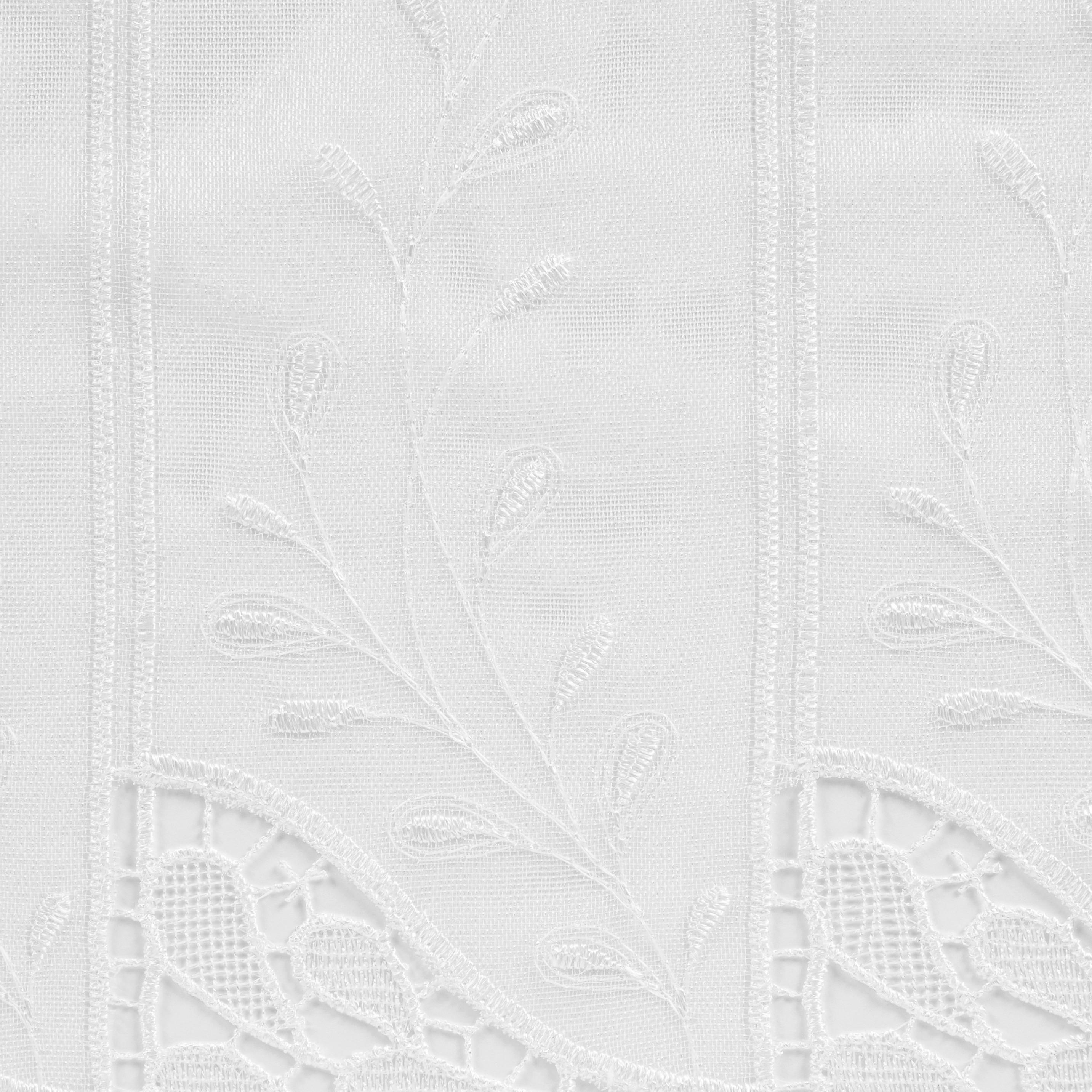 Scheibengardinen-Meterware Logan weiß H: ca. 45 cm Logan - weiß (45,00cm)