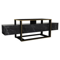 TV-Lowboard Bianco Marmoroptik B/H/T: ca. 160x49,8x46,1 cm Bianco - Marmoroptik (160,00/49,80/46,10cm) - moebel17