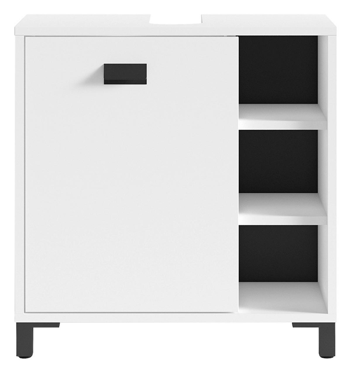 Waschbeckenunterschrank WELLNESS weiß B/H/T: ca. 60x62x34 cm WELLNESS - weiß (60,00/62,00/34,00cm) - byLIVING