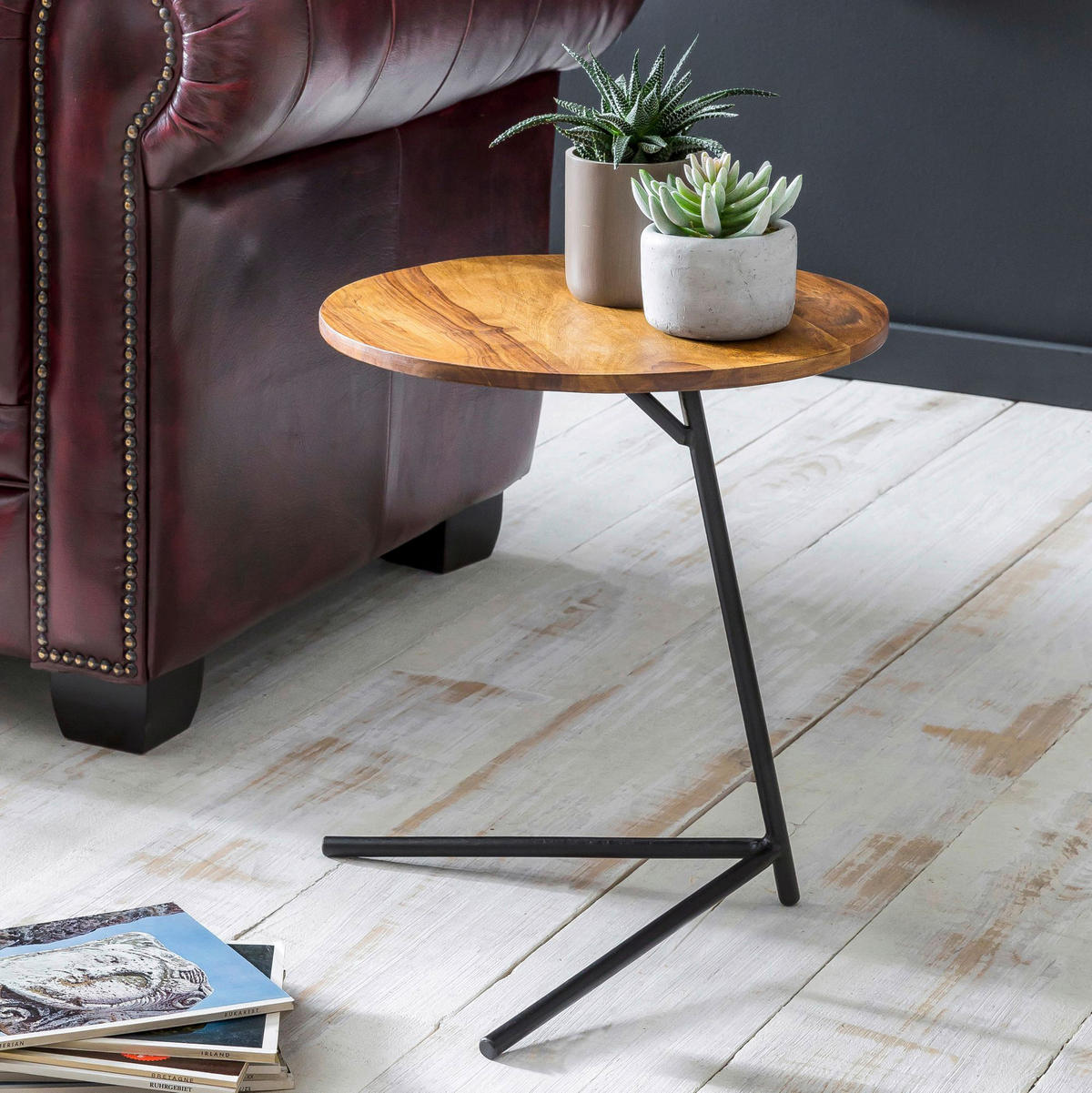 Beistelltisch rosenholz Nachbildung Holz B/H/T: ca. 40x46x40 cm Beistelltisch - rosenholz (40,00/46,00/40,00cm) - Wohnling