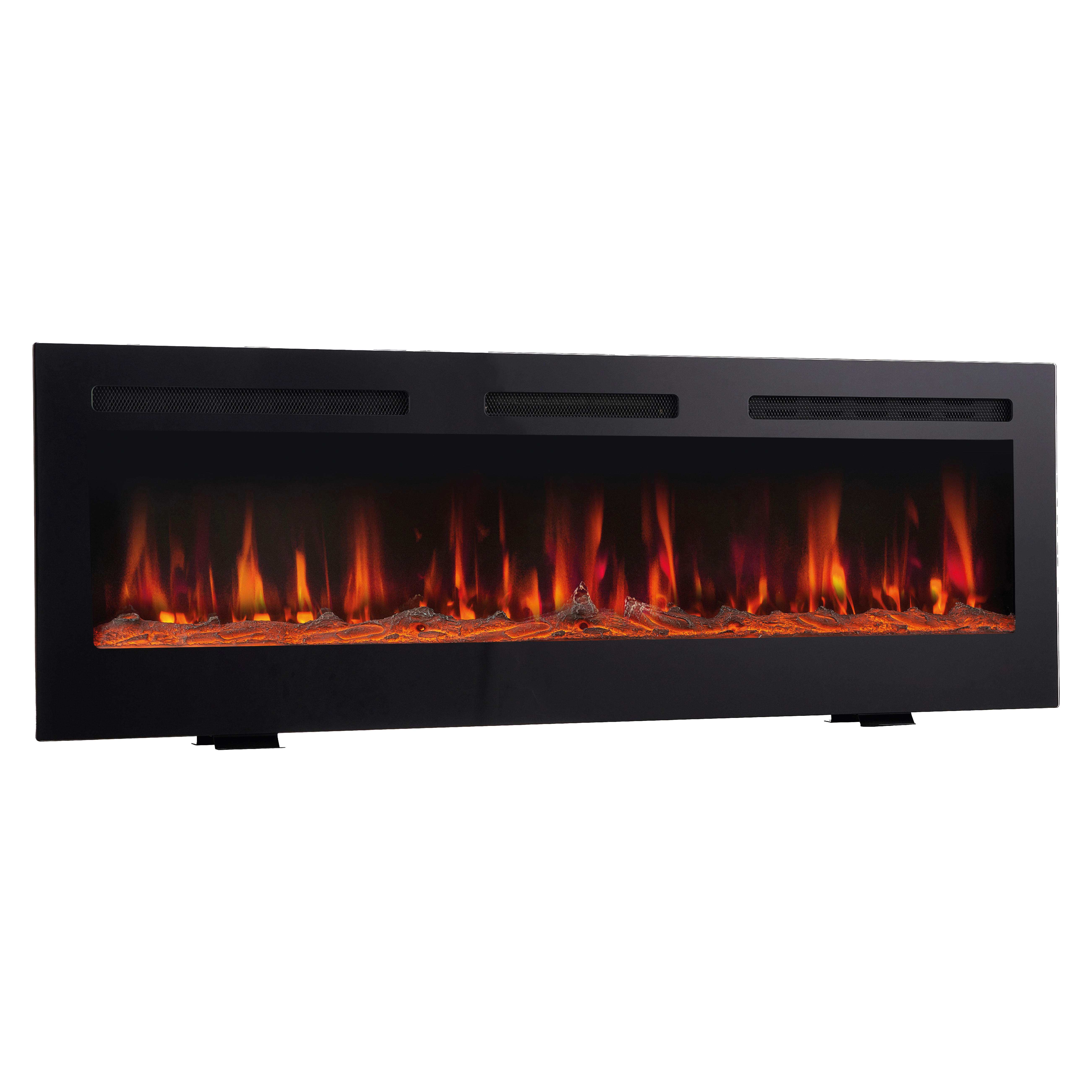 KAMINIO Elektrischer-Kamin MARLON schwarz Metall B/H/T: ca. 91,4x46,6x11,9 cm ca. 1800 W MARLON - schwarz (91,40/46,60/11,90cm) - KAMINIO
