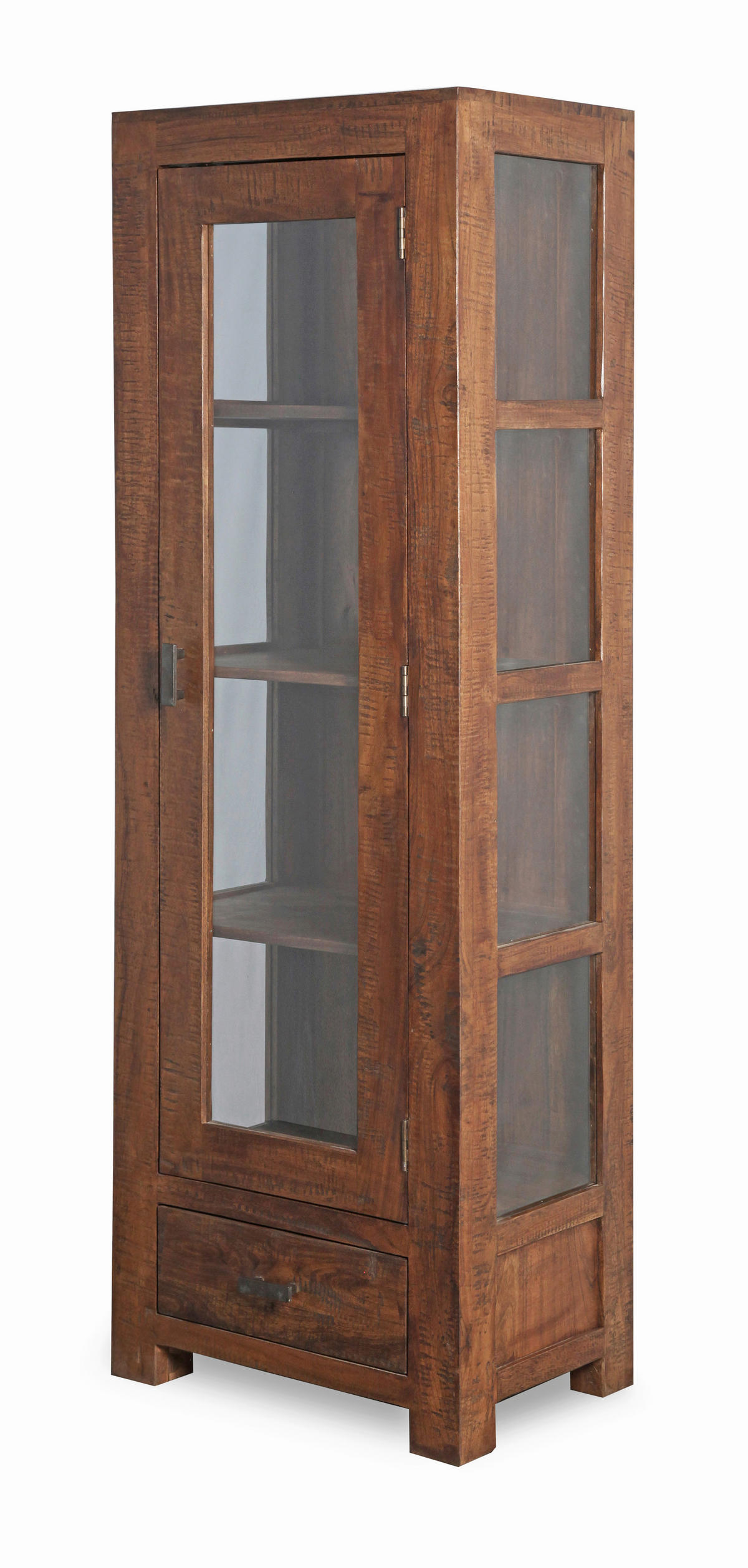 Vitrine Genua Akazie dunkel B/H/T: ca. 50x175x40 cm Genua - Akazie (50,00/175,00/40,00cm)