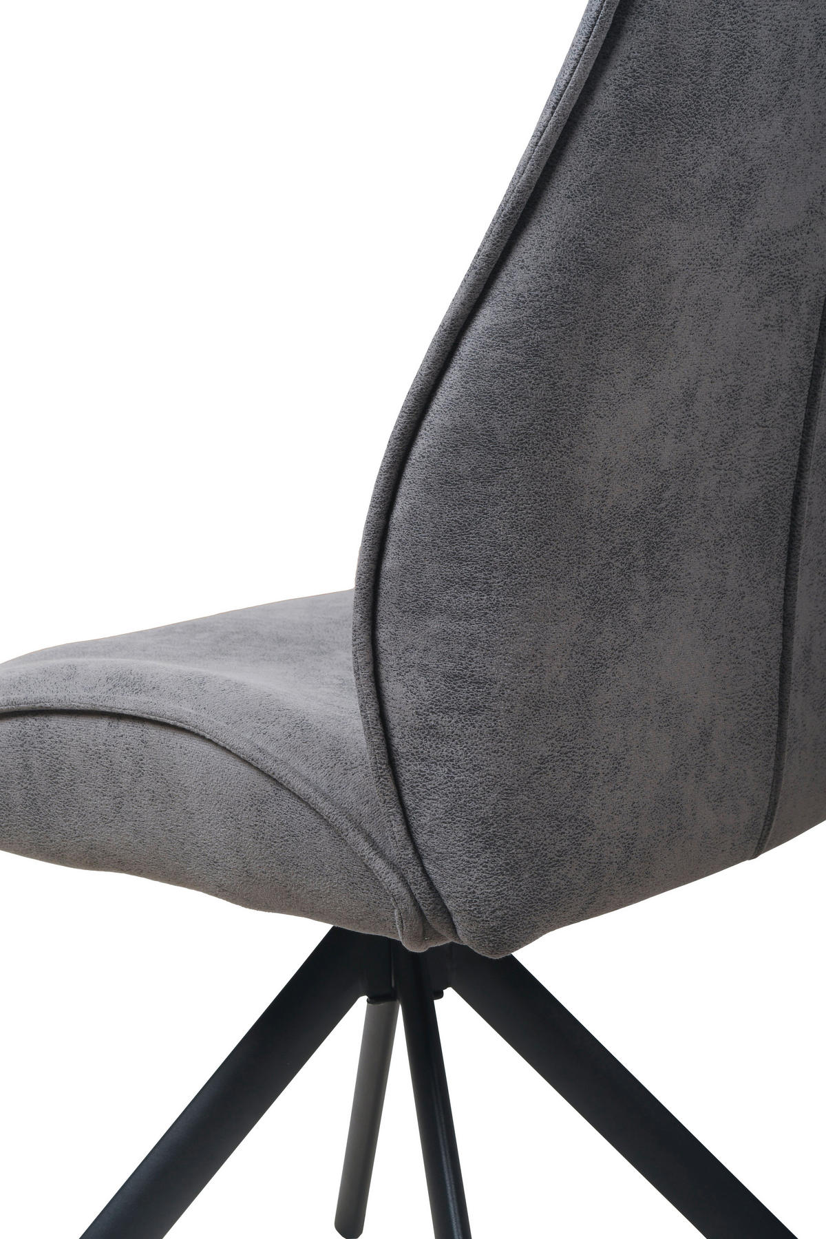 Drehstuhl Albany grau schwarz Microfaser Metall B/H/T: ca. 47x95x62 cm Albany - schwarz/grau (47,00/95,00/62,00cm)