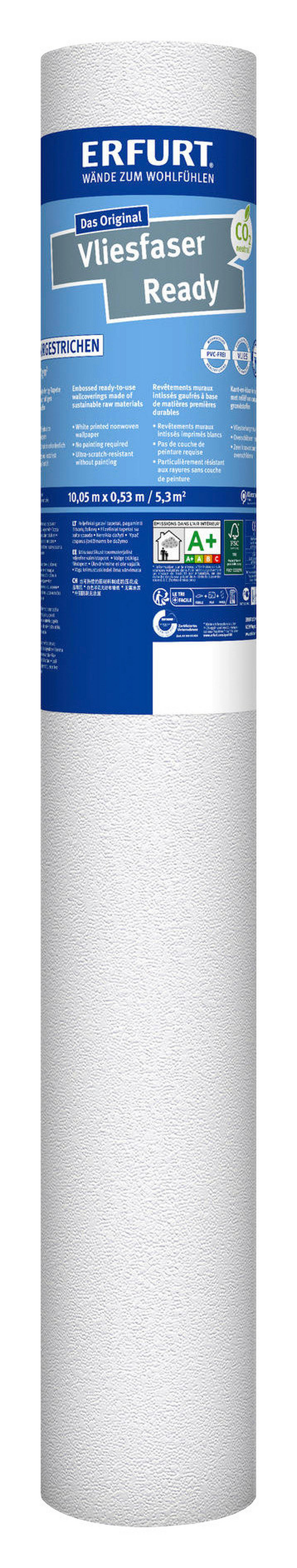 Erfurt Vliestapete Ready Ready weiß B/L: ca. 53x1005 cm Ready - weiß (53,00/1005,00cm) - Erfurt