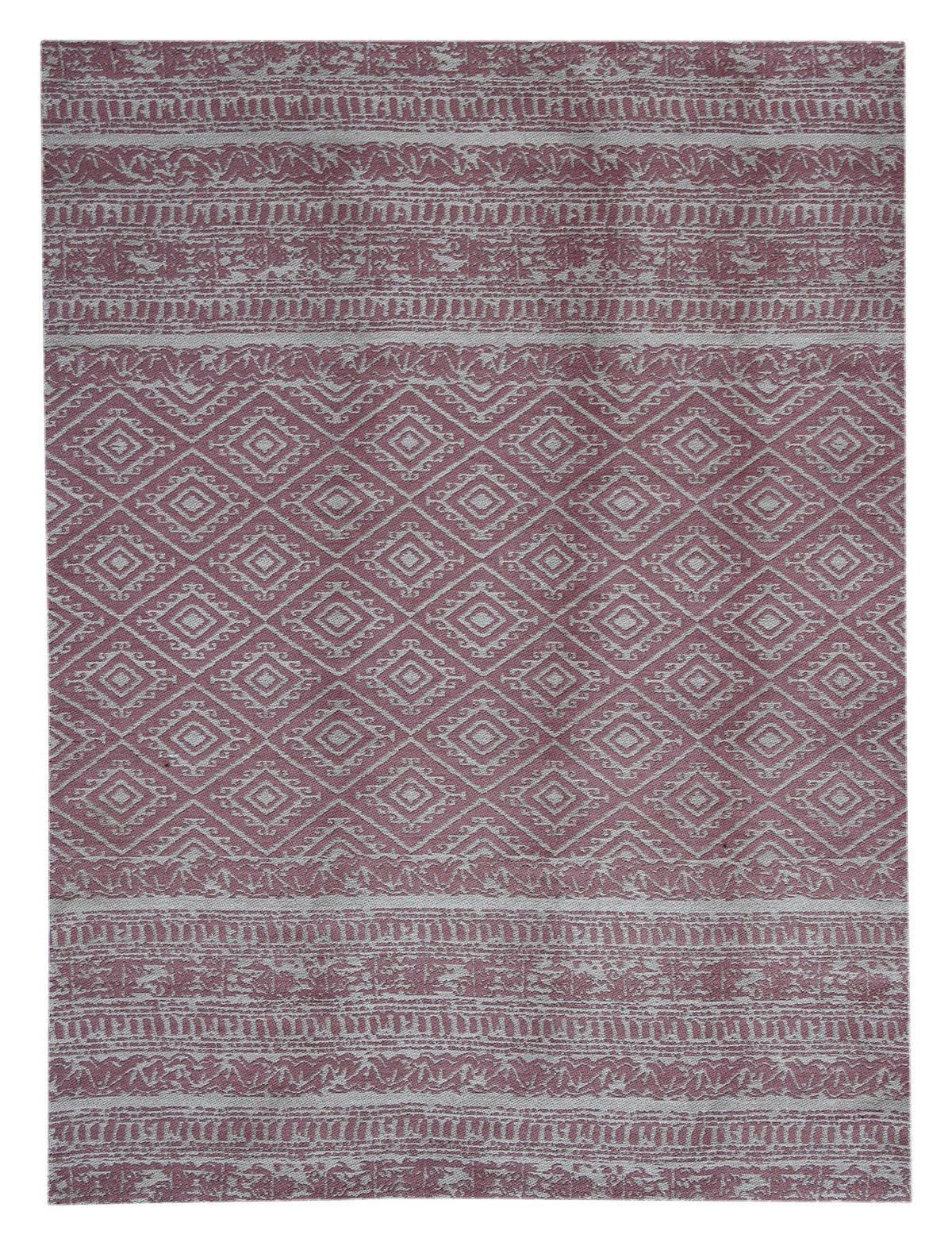 Kayoom Flachgewebeteppich Sunny 110 pink B/L: ca. 80x150 cm Sunny 110 - pink (80,00/150,00cm) - Kayoom