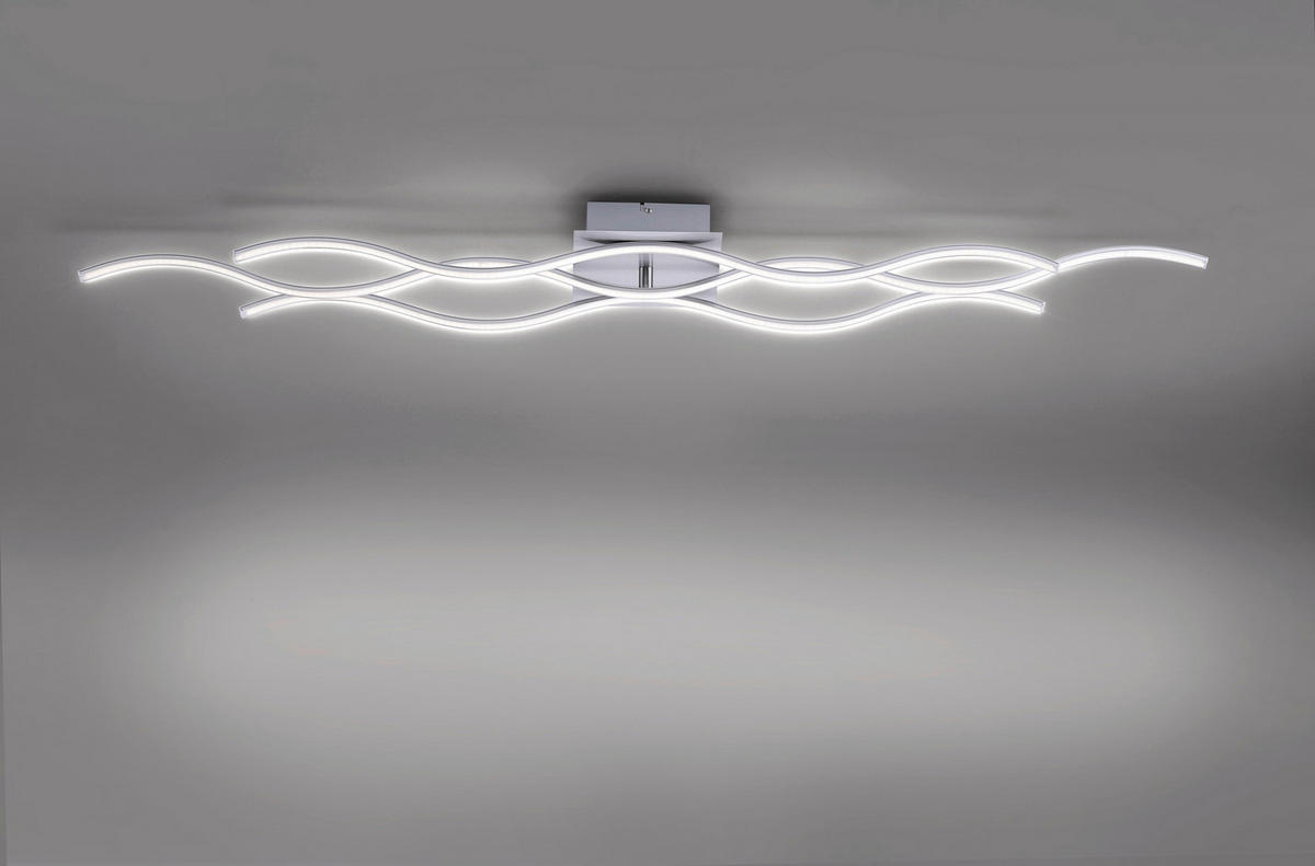 Just Light Deckenleuchte 15167-55 Chrom Stahl Kunststoff B/L: ca. 16x140 cm LED-Deckenleuchte_Wave - Chrom (16,00/140,00cm) - Just Light