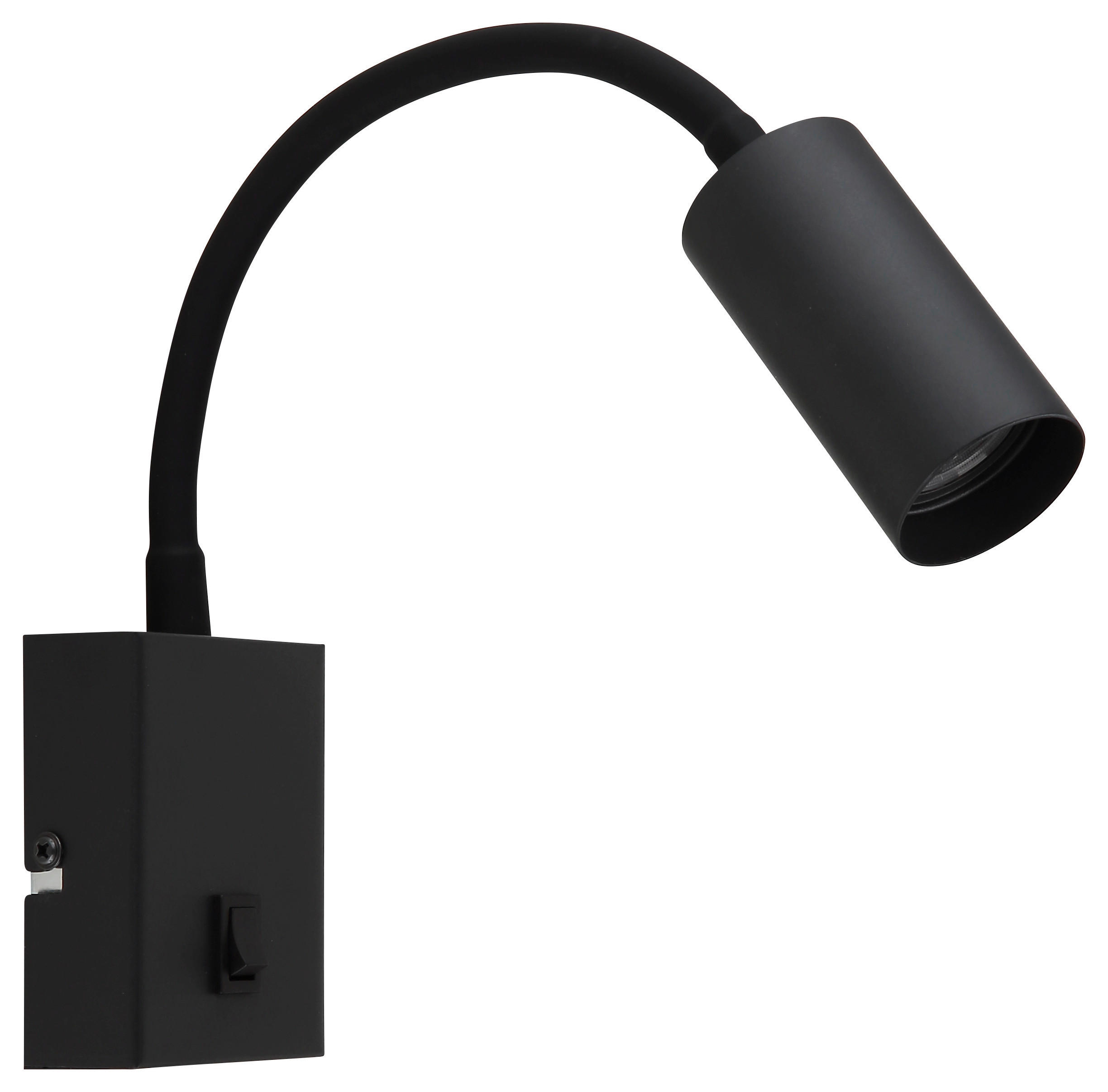 GLOBO Wandleuchte schwarz Chrom Kunststoff Metall Aluminium B/H/L: ca. 8,5x20,5x9 cm Wandleuchte-Este - schwarz/Chrom (9,00/8,50/20,50cm) - GLOBO