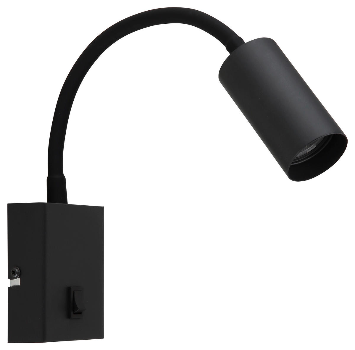 GLOBO Wandleuchte schwarz Chrom Kunststoff Metall Aluminium B/H/L: ca. 8,5x20,5x9 cm Wandleuchte-Este - schwarz/Chrom (9,00/8,50/20,50cm) - GLOBO