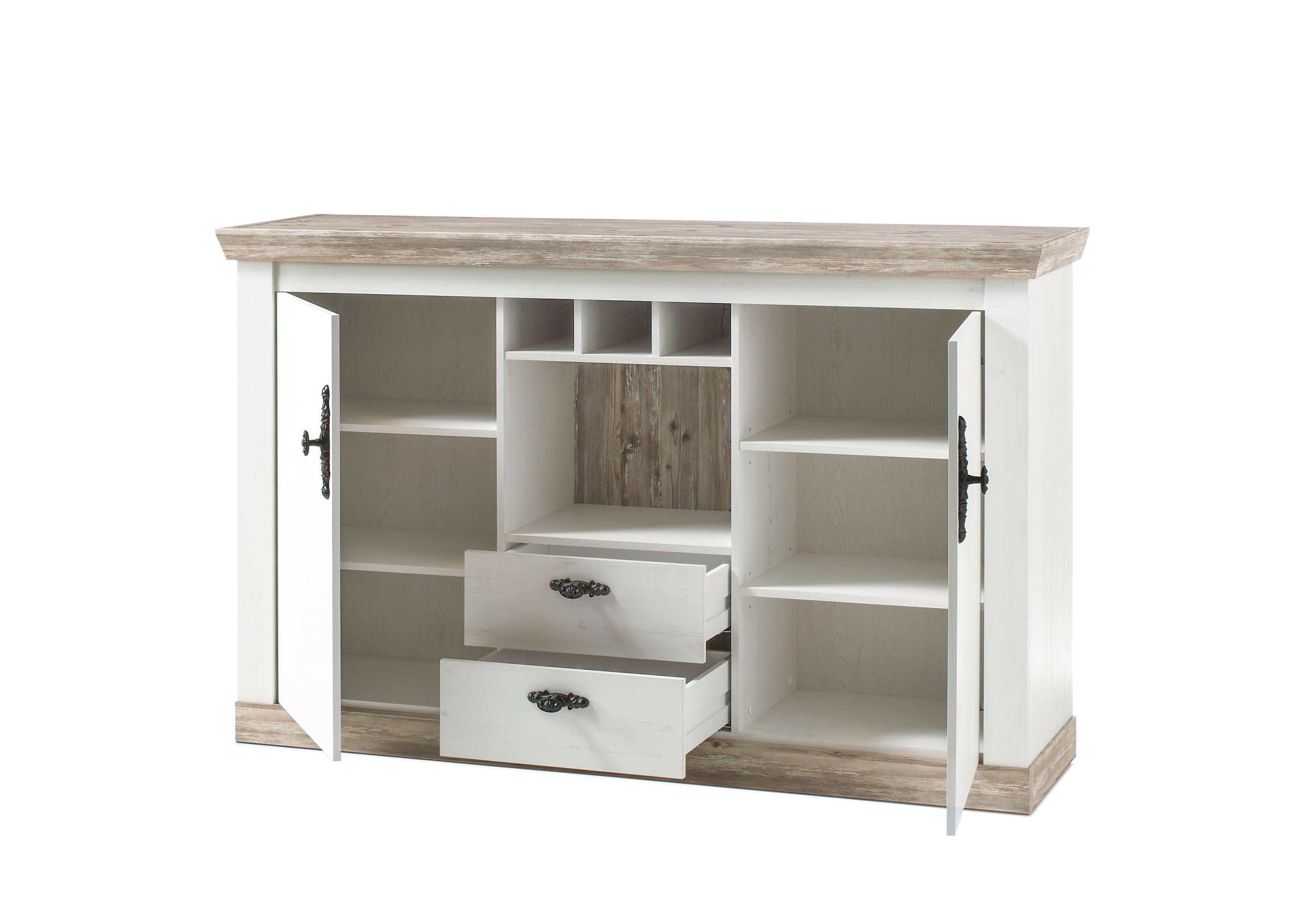 Sideboard Florenz weiß Pinie B/H/T: ca. 167x104x44 cm Florenz - weiß (167,00/104,00/44,00cm)