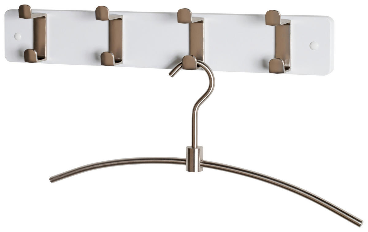 Garderobenleiste  weiß Metall B/H/T: ca. 45x7x6 cm Freddy_1_Garderobenleiste 55300 - weiß (45,00/7,00/6,00cm)