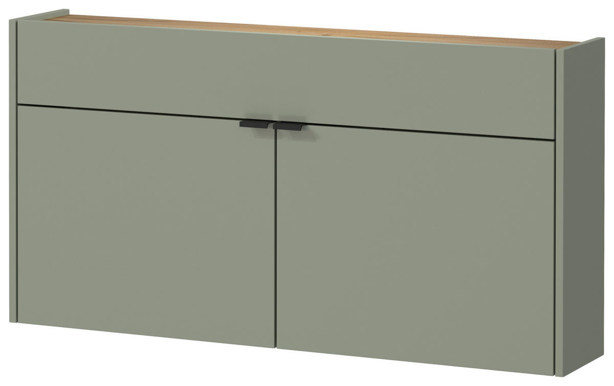 Garderobe 7939-629 B/H/T: ca. 140x200x22 cm 7939-629 - Eiche/grün (140,00/200,00/22,00cm) - Germania