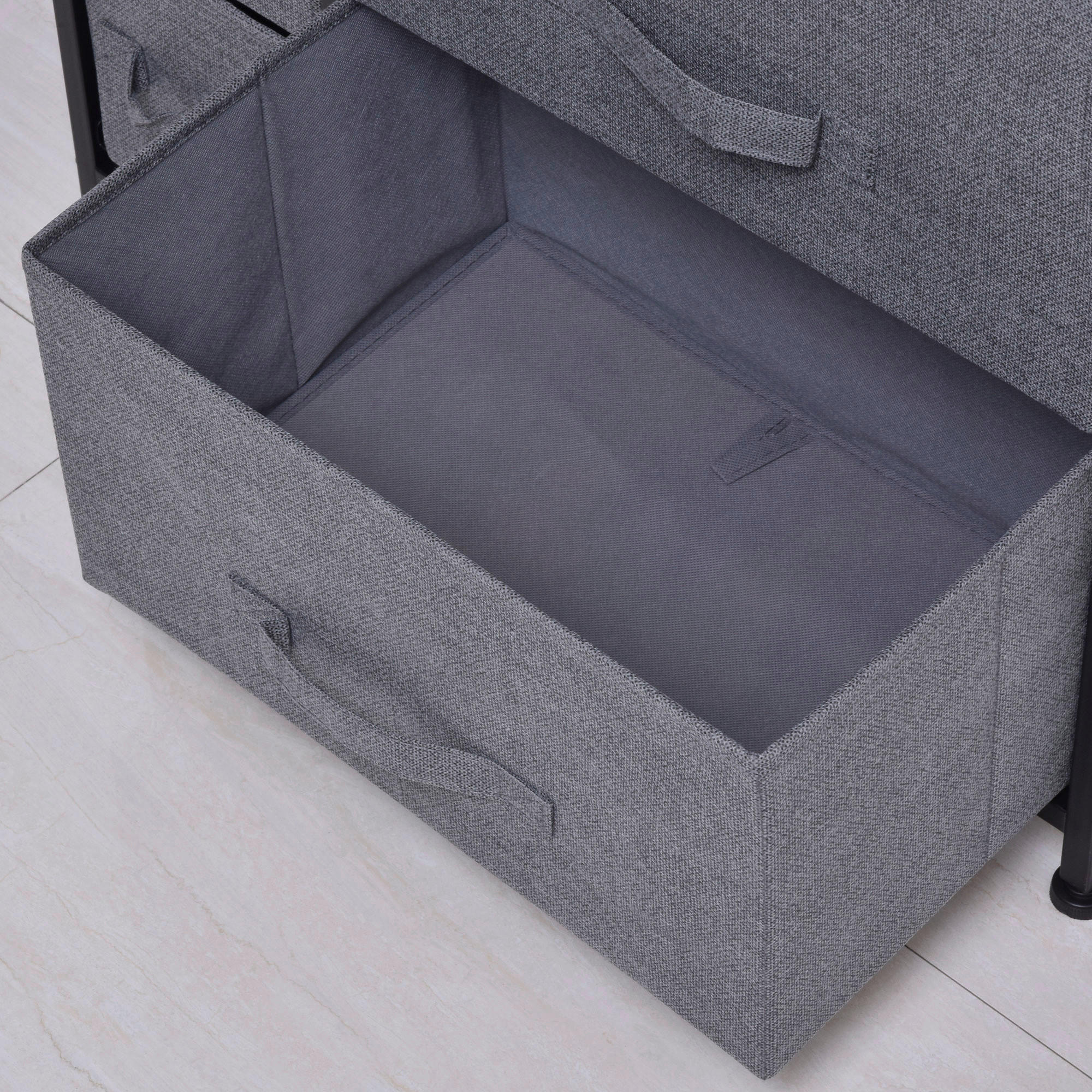 HOMCOM Aufbewahrungsregal dunkelgrau Edelstahl B/H/L: ca. 30x63,5x71 cm Schubladenschrank - dunkelgrau (71,00/30,00/63,50cm) - HOMCOM