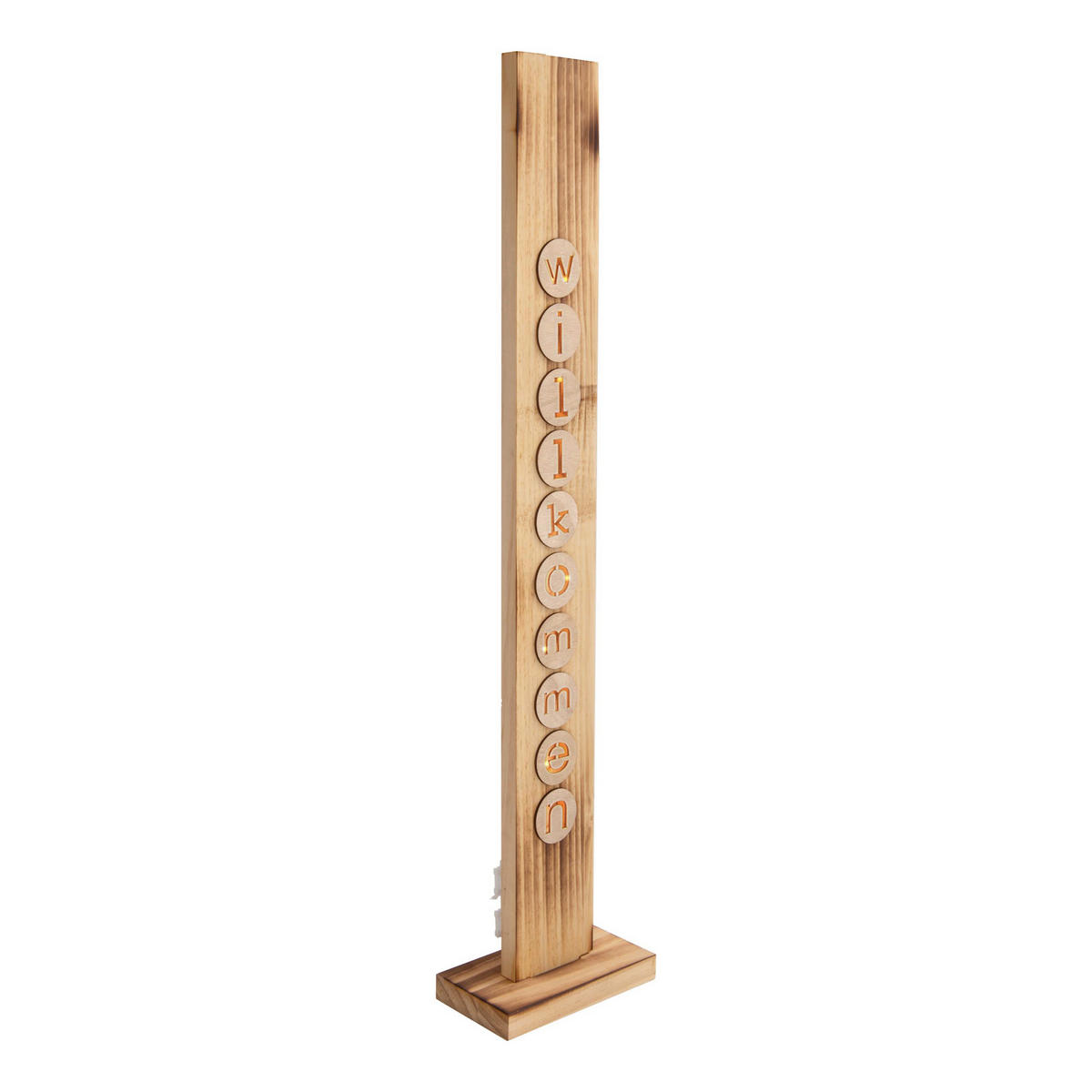 Näve Leuchten LED-Dekoleuchte Willkommen natur B/H/T: ca. 10x82x18 cm Willkommen - natur (10,00/82,00/18,00cm) - Näve Leuchten