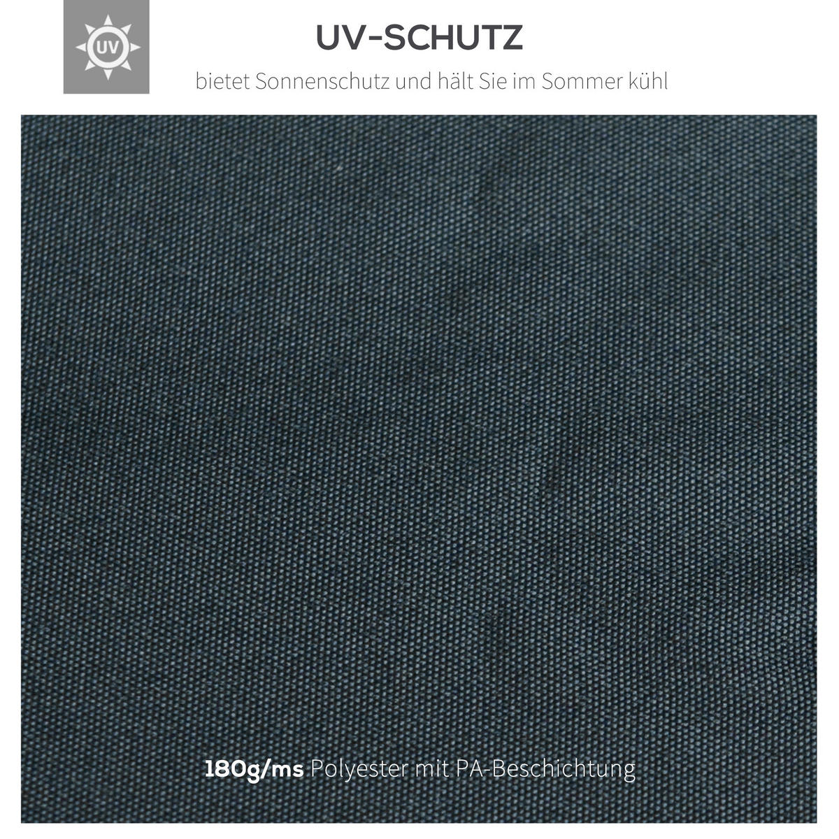 Outsunny Ersatzdach für Pavillon Ersatzdach_für_Pavillon - grau (300,00/300,00/18,00cm) - Outsunny
