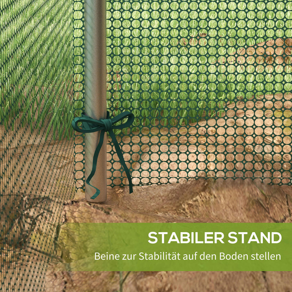 Outsunny Tier-Zubehör grün Polypropylen B/H/L: ca. 125x125x62,5 cm Vogelschutznetz - grün (62,50/125,00/125,00cm) - Outsunny