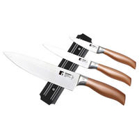 BERGNER Messerset COPPER silber Edelstahl 3 tlg. COPPER - silber/bronze (37,00/17,00/3,50cm) - BERGNER