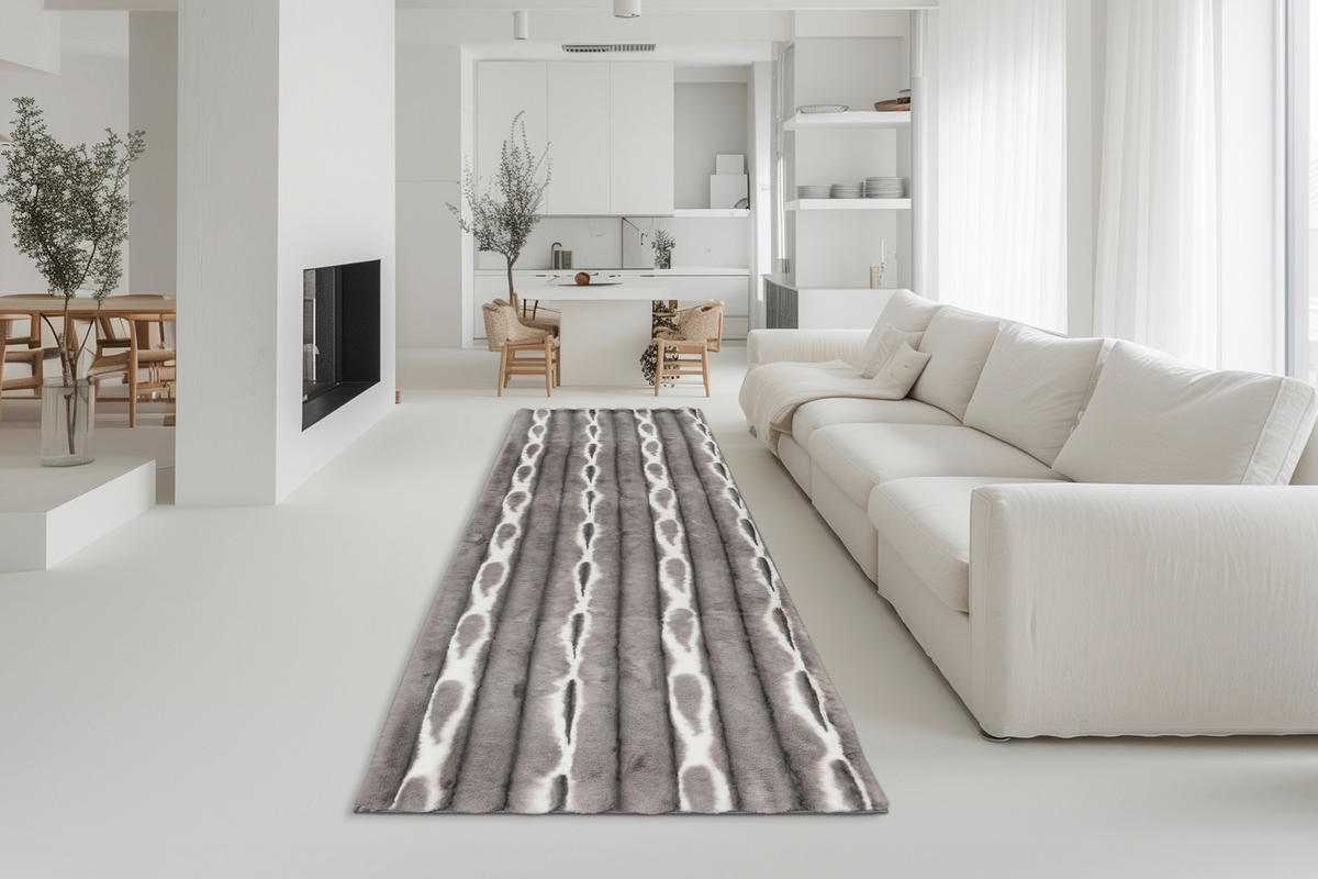 Obsession Teppich Whispering Waves silber B/L: ca. 80x300 cm Whispering Waves - silber (80,00/300,00cm) - Obsession
